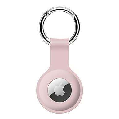 ColorCoral Case for AirTags/New airtag 2 Ultra Light Silicone Sleeve for Air Tags Durable Anti-Scratch Protective Skin Cover with Anti-Losing Keychain Ring Accessory for Apple AirTags 2021 2026 Pink