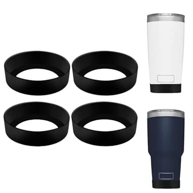 ZEYIYER 4 PCS Silicone Boot Sleeve for Tumbler 30 oz 20 oz, Water Bottle Bottom Protector, Non-slip Mug Cup Coaster for 7-7.5cm Bottom of the Insulated Cup
