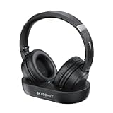 SKYCOMET Wireless Headphones for TV, TV Headphones Wireless for Seniors with Transmitter Charging Base, Perfect Audio Sync, No Audio Dealy, Ideal Gift for The Elderly