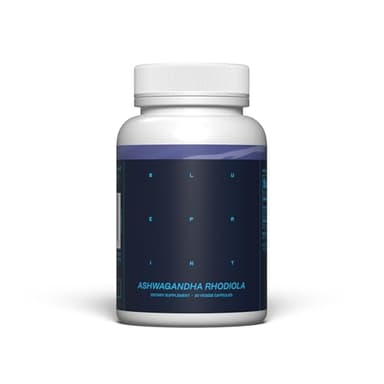 Blueprint Bryan Johnson Ashwagandha & Rhodiola Supplement – 120mg Ashwagandha + Rhodiola Root – Daily Adaptogen Capsules for Stress Support, Mood Balance, Energy & Focus – 30 Vegan Capsules