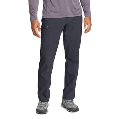 Eddie Bauer Men's Athletic Fit Fixed Waist Active Performance Rainier Pants, Storm, 34W x 32L