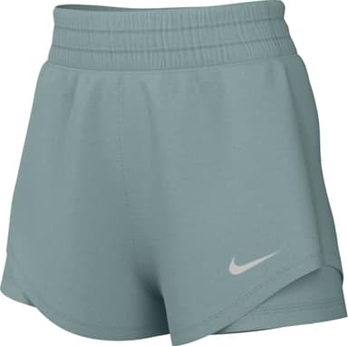 Nike One Women's Dri-FIT High-Waisted 3" 2-in-1 Shorts (Cannon/White) Size Large