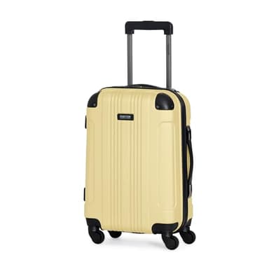 Kenneth Cole REACTION Out of Bounds Lightweight Hardshell 4-Wheel Spinner Luggage, Pale Banana, 20-Inch Carry On