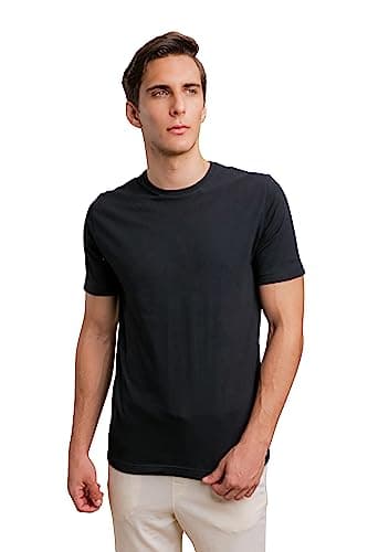 Cottonique Hypoallergenic T-Shirt for Men with Skin Allergies and Sensitive Skin Black
