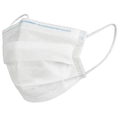 HALYARD FLUIDSHIELD 1 Fog-Free Disposable Procedure Mask, with SO SOFT Lining and SO SOFT Earloops, Pleat-Style, White, 41802 (Box of 50)