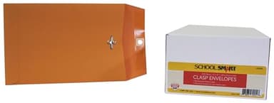 School Smart Kraft Envelopes with Clasp, 6 x 9 Inches, Pack of 100