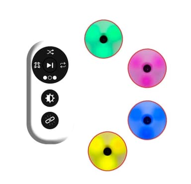 QUELINGSPORT Response Agility Training Light, Children's Physical Fitness Training, Remote Control to Control Light Operation red 4 Lights+Remote Control