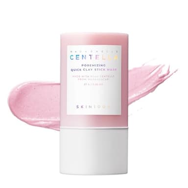 SKIN1004 Poremizing Quick Clay Stick Mask, Face Mask Skincare for Pore Minimizing, Facial Clay Mask with Centella, Pore Minimizer for Sebum Control, Pink Mud Mask, Korean Skin Care, 0.95 oz / 27g
