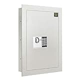 In-Wall Safe with Electronic Keypad and 2 Manual Override Keys - Protect Money, Jewelry, and Passports at Home or Business by Paragon Safes (White)
