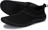 WHITIN Water Shoes for Men Quick Dry Swim Barefoot Aqua Socks Beach Minimalist Comfort Surfing Athletic Boating Running River Sneaker All Black