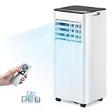 EUHOMY 8000 BTU Portable Air Conditioners, Standing Smart Cooling AC Up to 350 sq.ft, 4-in-1 Modes Quiet Air Conditioner Cools Room Bedroom Office, Cool/Fan/Dehumidifier, 24-hour timer with Remote