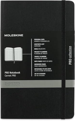 Moleskine Professional Notebook, Large, Black, Soft Cover (5 x 8.25)
