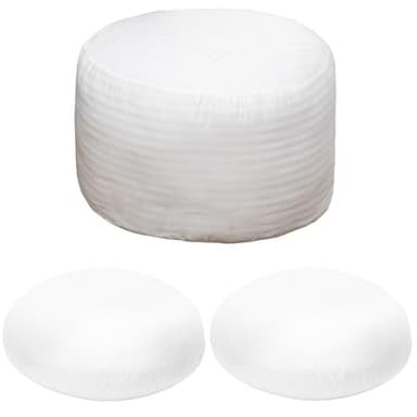Poofieotto Premium PP Cotton Ottoman Pouf Insert Pouf Stuffing Round Bean Bag Filler & Footstool Stuffing 20x20×14 Inch Round