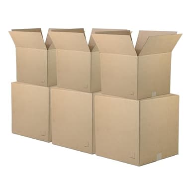 The Boxery Moving Boxes 10-Pack Larger | 20x20x20 inch Brown/Kraft Corrugated Cardboard Packing, Moving & Storage for Business/Home – Durable - Eco-Friendly, Recyclable - Made in the USA