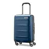 Samsonite Octiv Lightweight Hardshell 22-Inch Carry-On Luggage - Durable & Impact Resistant, 360° Aero Trac Spinner Wheels, Adjustable Telescopic Handle, Expandable Suitcase, TSA Approved Lock - Blue