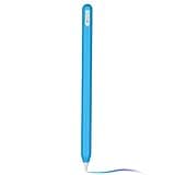 Ultra Thin Silicone Skin Cover Compatible with Apple Pencil 2nd Gen, Protective Silicone Case for iPad Pro 11 12.9 inch 2018 Pencil Case Shockproof Soft Silicone Sleeve(Light Blue)