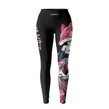 RASHNINJA Samurai Jiu Jitsu Pants for Women Grappling Training Performance Leggings No Gi BJJ Workout (US, Alpha, Medium, Regular, Regular, V18)