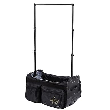 Elite Dance Gear Foldable 28 Inch Dance Bag with Garment Rack, Dance Costumes Bags for Travel, Garment Duffle Bag for Dancer, Collapsible Rolling Competition with Wheels