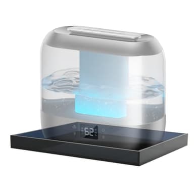 Acrylic Humidifiers Tray for Dreo Humidifier HM311 4L Tank, Leak-Proof Tank for Smart HM311S 4L, Moisture-Proof Humidifier Tray Floor (Not Include Humidifiers) (Transparent black, 4L)