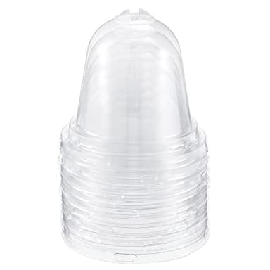 PATIKIL 3.4" Plant Humidity Dome, 10Pcs Round Plastic Garden Cloche Dome Plant Cover Reusable for Outdoor Frost Freeze Protection Mini Greenhouse, Clear 8.8cm