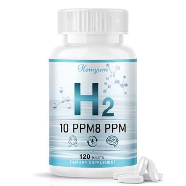Hydrogen Water Tablets, H2 Molecular Hydrogen with Magnesium, 10 PPM Hydrogen Tablets for Drinking Water, Supports Physical Recovery, Brain Health&Cellular Energy - Non-GMO, Gluten-Free 120 Tablets.