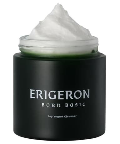 ERIGERON Soy Yogurt Cleanser, Facial Cleanser with Black Soybeans, Greek Yogurt Texture, Face Mask, Scrubber, Deep Pore Face Wash, Blackhead Remover, Korean SkinCare (3.38 fl.oz.)