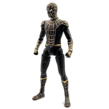 LonullyMege No Way Home Action Figures-7 Inch All Joints Movable Exquisite Collection Model Gift (Black & Gold)
