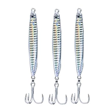 Saltwater Fishing Lures Fishing Jigs Fishing Spoons for Bluefish, Striped bass, Mackerel East Coast Silver，3pcs, 3 1/2oz/100g
