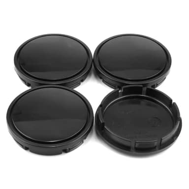 GTownWorks 2.2Inch 56MM Wheel Center Cap for 1998-2022 VW Beetle Jetta Golf R32 GTI Rabbit Rim Hubcap, PN: 1J0601171XRW, 4 pcs, Black