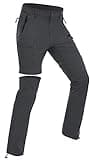 Wespornow Women's-Hiking-Pants Convertible-Zip-Off-Quick-Dry-Pants for Cargo, Camping, Travel, Outdoor, Fishing, Safari (Grey, Medium)