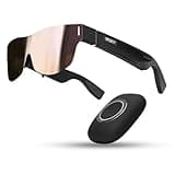 TQSKY T1 AR Smart Glasses, Built-in 1080P HD Display, 3500PPI Pixels, Dual Side Directional Audio, 43°FoV, Suitable for Business Trip, Travel, Camping, Playing Games, Watching Movies