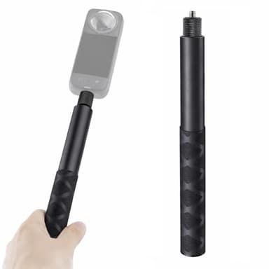 47.2" Invisible Selfie Stick for Insta360 X5/X4/GO3 DJI OSMO - Aviation Aluminum 120cm Extension Pole with Auto-Remove 360° Technology