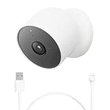 Google Nest Cam Outdoor or Indoor, Battery - 2nd Generation - 1 Pack with Extra Replacement Cable