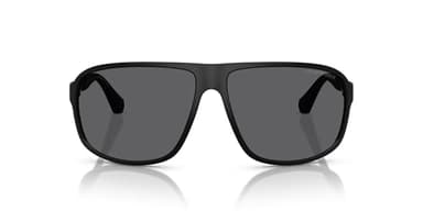 Emporio Armani EA4029 Sunglasses, Matte Black/Grey Polarized, 64 mm
