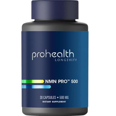 ProHealth NMN Pro 500 (30 Capsules) Clinically Studied Uthever® NMN. NAD+ Precursor for Cellular Energy, Mitochondrial Support & Healthy Aging. USA Manufactured, Triple Lab-Tested