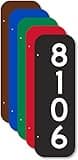 SmartSign Custom 911 Address Sign - 6" x 18" Vertical 2-Sided, 3M Engineer Grade Reflective Aluminum, Add Your House Number and Choose Color, USA-Made