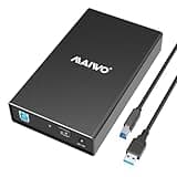 MAIWO K3527U3S Hard Drive Enclosure, External HDD Enclosure(5Gbps) with Power for 2.5 3.5 inch SATA SSD/HDD, Compatible with WD Seagate Samsung PS4 Xbox with Type-C Port,Fast Heat Dissipation