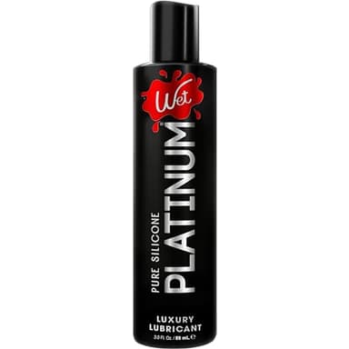 Wet Platinum Silicone-Based Personal Lubricant | Ultra Smooth, Super Slick, Hypoallergenic, Long-Lasting Performance, Waterproof Formula| Lube for Men, Women & Couples, 3 fl oz