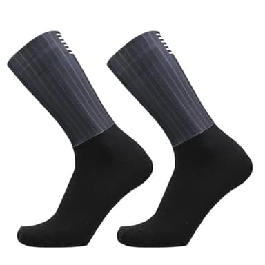 CYAEDYSOK Aero Socks Cycling Men Women Non-Slip Silicone Aerodynamic Cycling Aero Socks Black one size 6-12