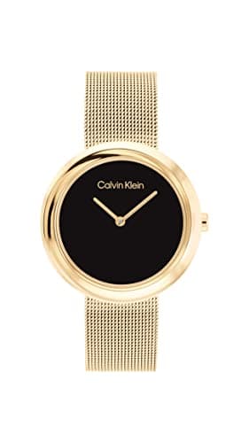 Calvin Klein Women's Twisted Bezel - 34mm 2H Quartz Watch - Stainless Steel Bracelet - Water Resistance 30 Meters - Minimalistic Style – Premium Fashion - Gift for Her
