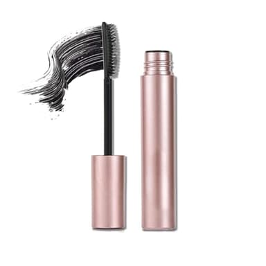 Black Waterproof Mascara, Lengthening & Volumizing Formula, Curved Brush for Defined Lashes, Smudge-Proof & No Clumping, Easy to Remove