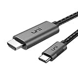 uni USB C to HDMI Cable for Home Office 6ft (4K@60Hz), USB Type C to HDMI Cable, Thunderbolt 4/3 Compatible with iPhone 15 Pro/Max, MacBook Pro/Air 2023, iPad Pro, Surface Book 2, Galaxy S24