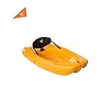 Pelican Solo - Sit-on-top Kayak - Youth - Perfect for Kids Comes with Paddle and Safety Flag - 6 ft. - Mango