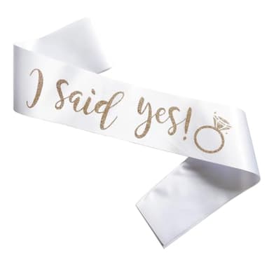 Ashaqshnglee I Said Yes Sash,Future Mrs Sash Engagement Party SashBachelorette Party Sashes, Bridal Shower Sash for Bride to Be,Rose Gold