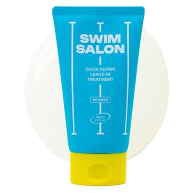 SWIM SALON Chlorine Repair Leave-In Treatment for Swimmers | Vitamin C Post-Swim Hair Recovery | Lightweight No-Rinse Conditioner for Chlorine Damage | Hydration & Frizz Control (4.73 fl oz / 140 ml)