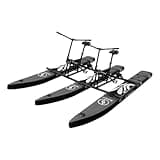Spatium Water Bike for 2 Person Inflatable Water Bicycle 2 Seat Water Bikes for Lake/Sea/Pool Pedal Inflatable WaterBikes Fishing SUP Water Bikes for Adults with Inflatable Pontoon Mat,Grey