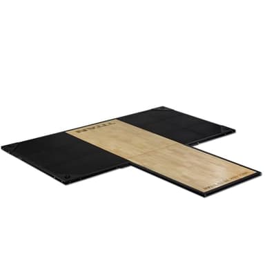 Titan Fitness Titan Series 42" Power Rack Lifting Platform, Thick Hardwood Center Flooring, Heavy-Weight Rubber Side Tiles, Durable Tubular Frame, Protects Floor and Equipment During Heavy Lifts