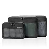 Briggs & Riley Carry On Compression Packing Cube Set - Bag Organizer for Suitcase & Luggage, Travel Essentials for Women & Men, Pack Accessories for Vacation, Maximize Storage Space - 3-Piece, Black