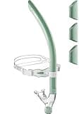 CAPAS Training Swim Snorkel for Lap Swimming, Swivel Headband Ultimate Fit Center-Mount Swimmers Snorkel with Liquid Silicone Mouthpiece Adjustable Strap, Designed for Adult Men Women