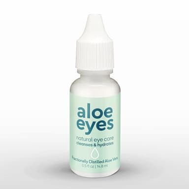 Aloe Eyes Drops - Preservative-Free Dry Eye Relief - Natural Eye Care - Alternative to Eye Wipes - Contact Lens Friendly - 0.5 Fl oz
